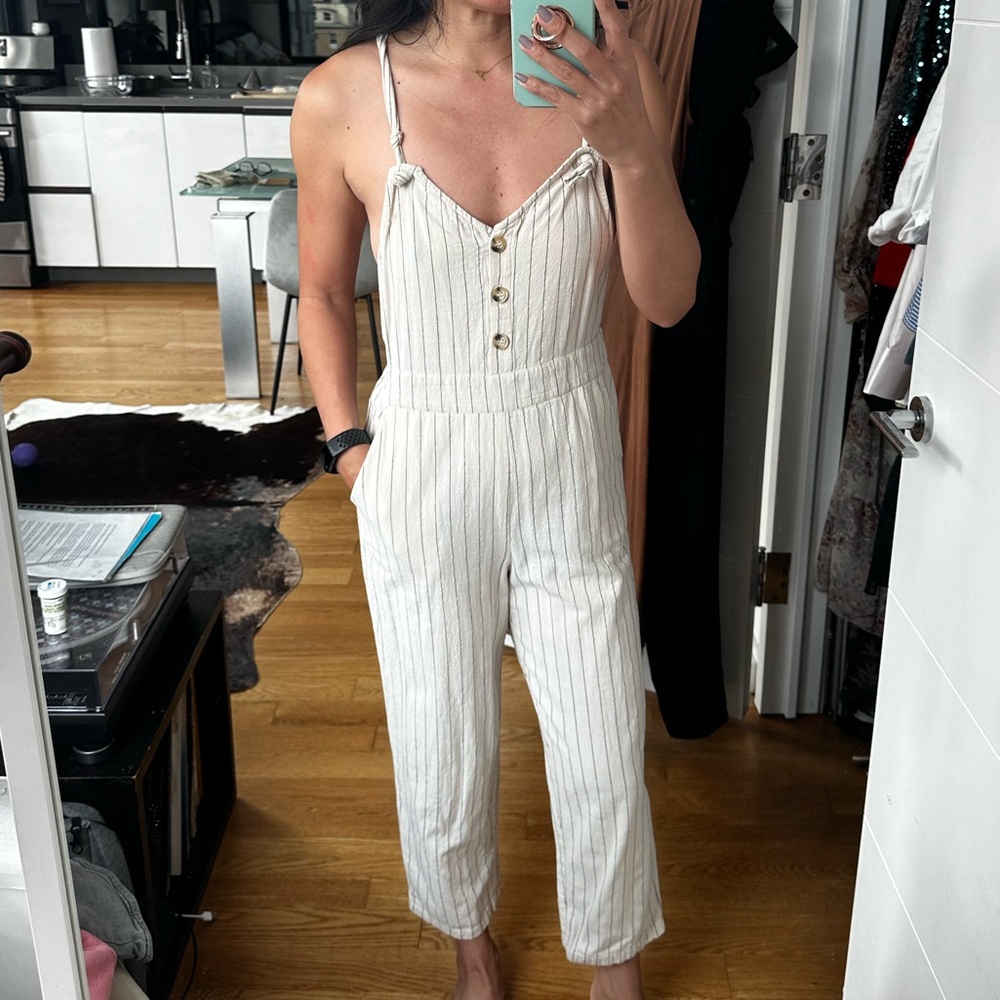 Stripe overalls
